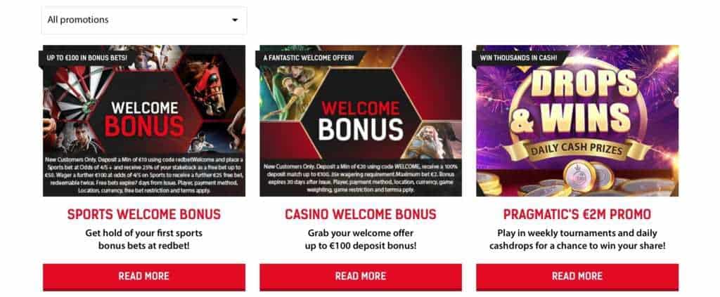 Redbet 3 redbet offers