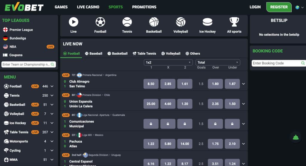 Evobet Sportsbook 3 evobet home page