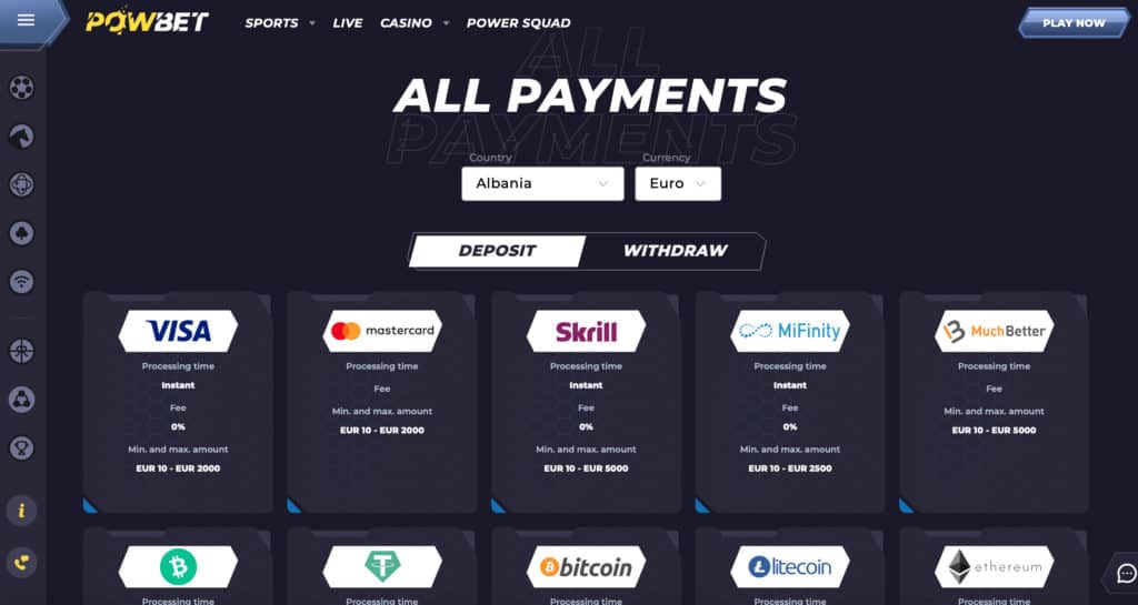 Powbet Sportsbook 2 powbet payment options